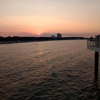 abendroter Brückenblick